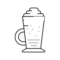 Glace Kaffeelinie Symbol Vektor Illustration