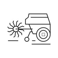 Grubber Maschine Symbol Leitung Vektor Illustration