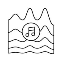 Ton Musiklinie Symbol Vektor Illustration