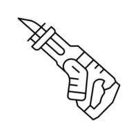 Säbelsäge Werkzeuglinie Symbol Vektor Illustration