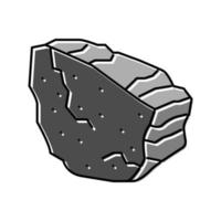 Basalt Stein Farbe Symbol Vektor Illustration