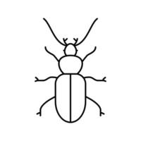 Floh Insekt Linie Symbol Vektor Illustration