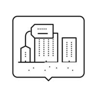 Immobilien nach Hause Linie Symbol Vektor Illustration