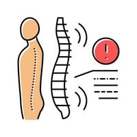 Spondyloarthropathien Gesundheitsproblem Farbsymbol Vektor illustrat