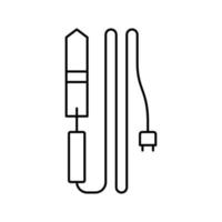 elektrische Messer Imkerei Symbol Leitung Vektor Illustration