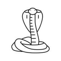 kobra orm linje ikon vektorillustration vektor
