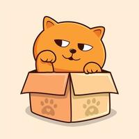 Orangefarbene Katze in winkender Hand der Kartonkarikatur - niedlicher Pussy-Katzenbauernvektor vektor