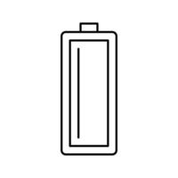 volle batterieleistung energie linie symbol vektor illustration