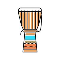 drum afrika traditioneller musiker instrument farbe symbol vektor illustration