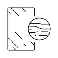 Graphit Spiegellinie Symbol Vektor Illustration