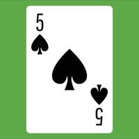 platt Färg ikon för poker kort. vektor