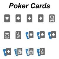zwei Farbsymbole für Pokerkarten. vektor