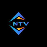 ntv abstraktes Technologie-Logo-Design auf schwarzem Hintergrund. ntv kreatives Initialen-Buchstaben-Logo-Konzept. vektor