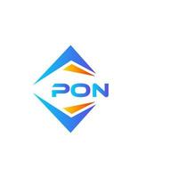 pon abstraktes Technologie-Logo-Design auf weißem Hintergrund. pon kreative Initialen schreiben Logo-Konzept. vektor