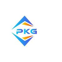 pkg abstraktes Technologie-Logo-Design auf weißem Hintergrund. pkg kreative Initialen schreiben Logo-Konzept. vektor