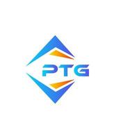 ptg abstraktes Technologie-Logo-Design auf weißem Hintergrund. ptg kreative Initialen schreiben Logo-Konzept. vektor