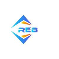 Reb abstraktes Technologie-Logo-Design auf weißem Hintergrund. reb kreative Initialen schreiben Logo-Konzept. vektor