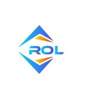 Roll abstraktes Technologie-Logo-Design auf weißem Hintergrund. rol kreative Initialen schreiben Logo-Konzept. vektor