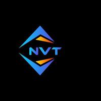 nvt abstrakt teknologi logotyp design på svart bakgrund. nvt kreativ initialer brev logotyp begrepp. vektor