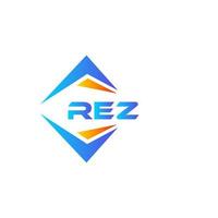 rez abstraktes Technologie-Logo-Design auf weißem Hintergrund. rez kreatives Initialen-Buchstaben-Logo-Konzept. vektor