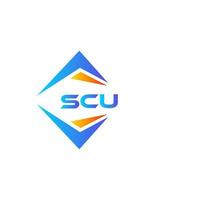 scu abstraktes Technologie-Logo-Design auf weißem Hintergrund. scu kreative Initialen schreiben Logo-Konzept. vektor