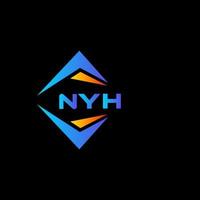 nyh abstraktes Technologie-Logo-Design auf schwarzem Hintergrund. nyh kreative Initialen schreiben Logo-Konzept. vektor