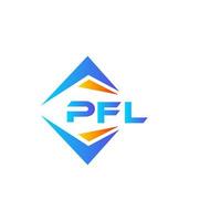 pfl abstraktes Technologie-Logo-Design auf weißem Hintergrund. pfl kreatives Initialen-Brief-Logo-Konzept. vektor