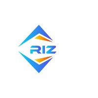 riz abstraktes Technologie-Logo-Design auf weißem Hintergrund. riz kreative Initialen schreiben Logo-Konzept. vektor