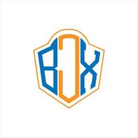 bjx abstrakt monogram skydda logotyp design på vit bakgrund. bjx kreativ initialer brev logotyp. vektor