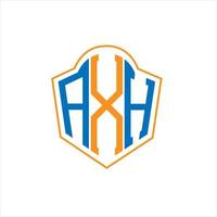 axh abstrakt monogram skydda logotyp design på vit bakgrund. axh kreativ initialer brev logotyp. vektor