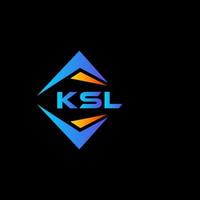 KSL abstraktes Technologie-Logo-Design auf schwarzem Hintergrund. ksl kreative Initialen schreiben Logo-Konzept. vektor