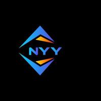 nyy abstraktes Technologie-Logo-Design auf schwarzem Hintergrund. nyy kreative Initialen schreiben Logo-Konzept. vektor