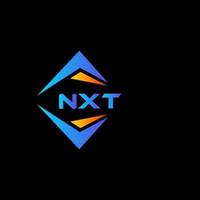 nxt abstrakt teknologi logotyp design på svart bakgrund. nxt kreativ initialer brev logotyp begrepp. vektor