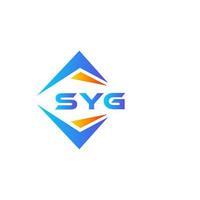 syg abstraktes Technologie-Logo-Design auf weißem Hintergrund. syg kreative Initialen schreiben Logo-Konzept. vektor