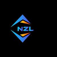 nzl abstrakt teknologi logotyp design på svart bakgrund. nzl kreativ initialer brev logotyp begrepp. vektor