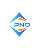 pno abstraktes Technologie-Logo-Design auf weißem Hintergrund. pno kreative Initialen schreiben Logo-Konzept. vektor