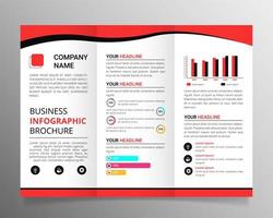 Infografik-Vorlage für Business-Trifold-Broschüren vektor