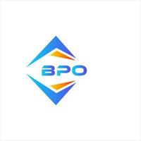 bpo abstraktes Technologie-Logo-Design auf weißem Hintergrund. bpo kreative Initialen schreiben Logo-Konzept. vektor