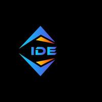 IDE abstraktes Technologie-Logo-Design auf weißem Hintergrund. ide kreatives Initialen-Buchstaben-Logo-Konzept. vektor