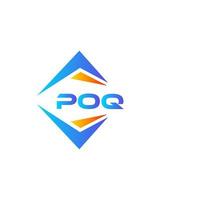 poq abstraktes Technologie-Logo-Design auf weißem Hintergrund. poq kreative Initialen schreiben Logo-Konzept. vektor