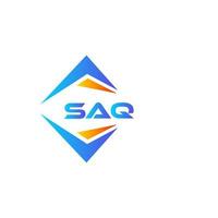 saq abstraktes Technologie-Logo-Design auf weißem Hintergrund. saq kreative Initialen schreiben Logo-Konzept. vektor