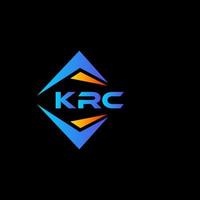 Krc abstraktes Technologie-Logo-Design auf schwarzem Hintergrund. krc kreative Initialen schreiben Logo-Konzept. vektor