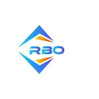 Rbo abstraktes Technologie-Logo-Design auf weißem Hintergrund. rbo kreative Initialen schreiben Logo-Konzept. vektor