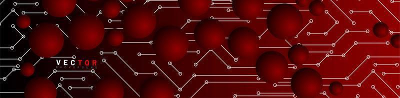 abstrakt vektor teknik bakgrund. cirkel med en bakgrundsanslutningslinje. framtida design av teknik för kretskort 3d