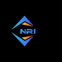 nri abstraktes Technologie-Logo-Design auf schwarzem Hintergrund. nri kreatives Initialen-Buchstaben-Logo-Konzept. vektor