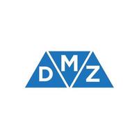 mdz abstraktes Anfangslogodesign auf weißem Hintergrund. Mdz kreatives Initialen-Brief-Logo-Konzept. vektor