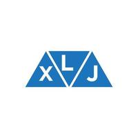 lxj abstraktes Anfangslogodesign auf weißem Hintergrund. lxj kreative Initialen schreiben Logo-Konzept. vektor