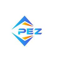 Pez abstraktes Technologie-Logo-Design auf weißem Hintergrund. pez kreative Initialen schreiben Logo-Konzept. vektor