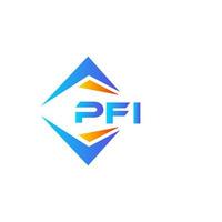 pfi abstraktes Technologie-Logo-Design auf weißem Hintergrund. pfi kreatives Initialen-Buchstaben-Logo-Konzept. vektor