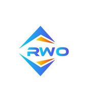 rwo abstraktes Technologie-Logo-Design auf weißem Hintergrund. rwo kreative Initialen schreiben Logo-Konzept. vektor